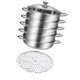 thumbnail image 3 of Olla de cocina de acero inoxidable Strade Fareast Limited 5 capas con mango y vaporizador de alimentos, 3 of 8