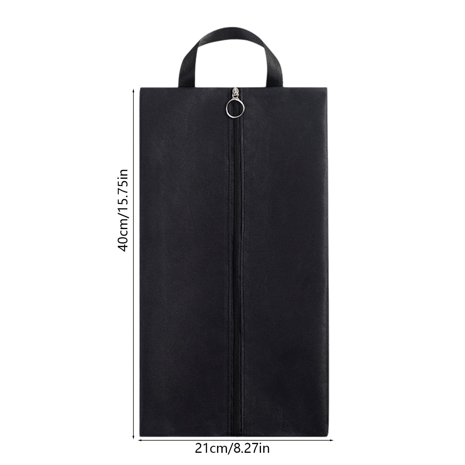 Black Shoe Bag Storage Bag Black Washable Reusable Sturdy Travel