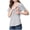 Gray, variant on SEMPAI Hidden Nursing Tops for Breastfeeding Women Double Layer Crew Neck Maternity Shirts Postpartum Tee