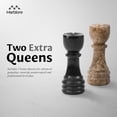 thumbnail image 4 of Elborse Marble Chess Set 12 inches Black and Coral with 32 Chess Pieces and 2 Extra Queens, Board Games for Adults, Luxury Chess Board., 4 of 7