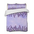thumbnail image 2 of Purple Lavender Twin Size Down Alternative Comforter, Lightweight Comforter Quilt Bedding Set with Pillow Shams Spring Watercolor Wild Flowers Plant All Seasons Bed Comforter Duvet Insert 68"x86", 2 of 7