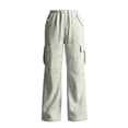 thumbnail image 6 of Womens Sweat Pants with Pockets Ndbuld Women's Casual Solid Color Drawstring Elastic Waist Sweatpants Cuffed Side Pockets Pants Gray XXL, 6 of 7