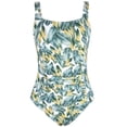 thumbnail image 3 of Firpearl Women's Black One Piece Bathing Suit Ruched Tummy Control Swimsuit, 3 of 7
