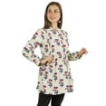 thumbnail image 3 of Moomaya Printed Womens Full Sleeve Tunic Mandarin Collar Fit & Flare Long Top, 3 of 7