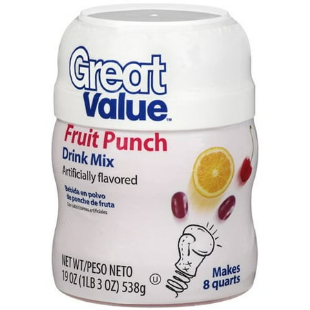 Great Value Gv Fruit Punch Mix 8 Qt
