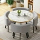 thumbnail image 5 of Simple Dining Table Set Casual Reception Office Coffee Table 4 Chairs Dining Room Table And Chair Mesa Living Room Furniture HY My Lux Decor Round, 5 of 19