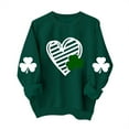 thumbnail image 1 of FAIWAD Chandails en Molleton pour Femmes de la Saint-Patrick Manches Longues Col Rond Épaule Tombante Pull Ample, 1 of 4