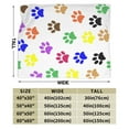 thumbnail image 5 of Colourful Pet Dog Paw Throw Blanket, Fluffy Soft Cozy Blanket Flannel Plush Microfiber Couch Throw 80"x60", 5 of 7