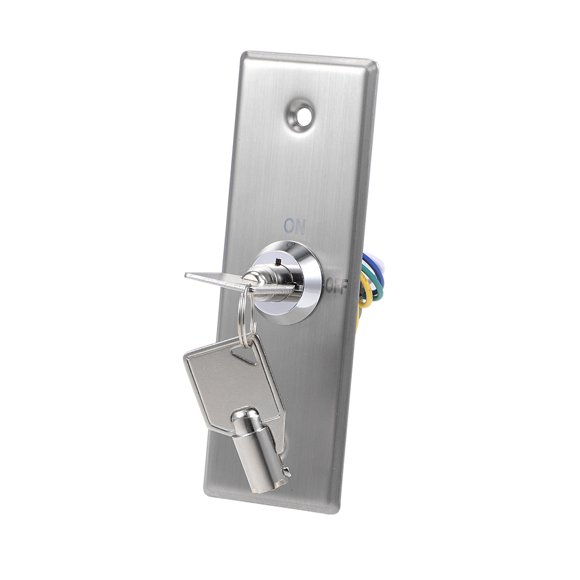 Unique Bargains Key Switch Lock On/Off Exit Door Release SPST for Access Control with 2 Keys