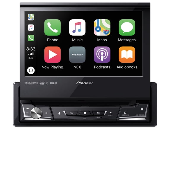 Pioneer AVH-3500NEX 7" Motorized Touchscreen, Single Din – Wired Apple CarPlay & Android Auto, Bluetooth, Backup Camera, HD Radio, SiriusXM, FLAC, Hi-Volt RCA