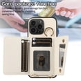 thumbnail image 3 of For Iphone 15 Pro Crossbody Ring Wallet Leather Back Cover Phone Case(White), iPhone 13 Pro Max, 3 of 7