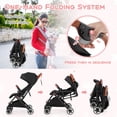 thumbnail image 3 of Infans Lightweight Baby Stroller Aluminium Frame w/ Net for Travel Black, 3 of 5