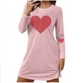 thumbnail image 2 of Taqqpue Women's Cotton Nightgown Sleepwear Short Sleeves Nightshirt Fun Print Sleepdress Loose Comfy Sleepshirts Valentines Gifts, 2 of 6