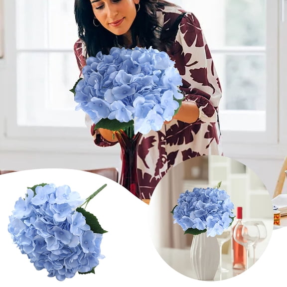 Olilia 13”Artificial Hydrangeas And Artificial Flowers,Suitable for Wedding Bouquets,Graduation Cap And Indoor/Outdoor Decorations.(1PC)