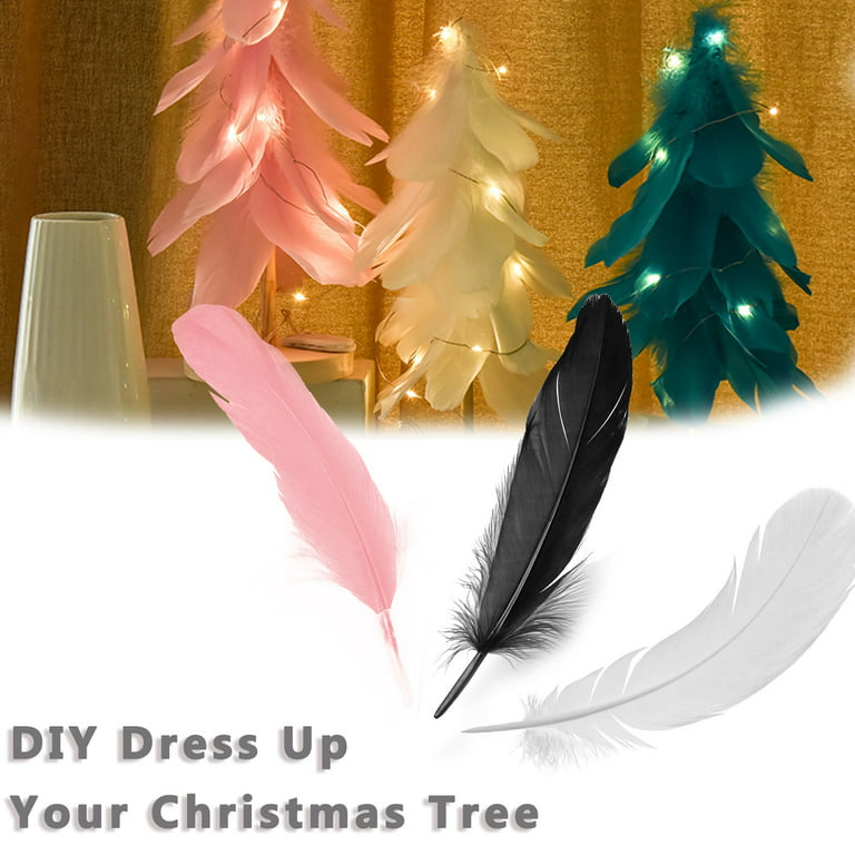 50pcs White & Black & Pink Goose Feathers 15-20cm Natural Feather for a  Variety of Crafts and Apparel 