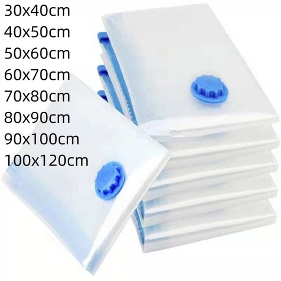 Vacuum Storage Bags Space Saver Sealer Compression Bags for Clothes Blankets Pillows Comforters with Hand Pump(30x40cm)