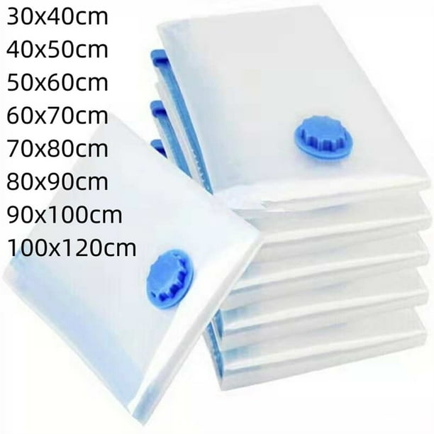 KDJ Transparent Vacuum Storage Bags Space Saving Compressed Bags Foldable Clothes Organizer for Blankets Pillows Jackets Seasonal Clothing Various Sizes Available