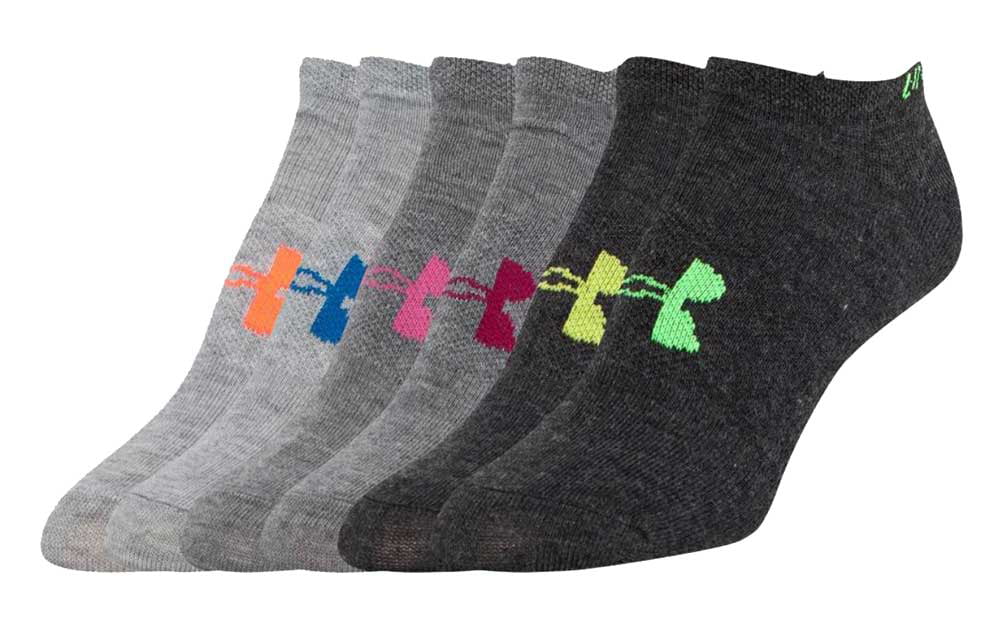 6 Pack Under Armour Womens 2020 WoEssential No Show Sports Training Socks 