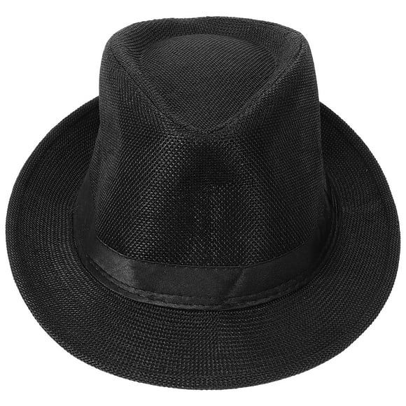 Niños Fedora Hats Gentleman Kids Dancing Performance Cap Hat para Head Girth de 56-58cm (Negro)