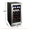 thumbnail image 5 of Frigidaire Gallery 15" Beverage Refrigerator with Glass Door, Holds 115 Cans or 30 Bottles, Built in or Freestanding Under Counter Beverage Fridge with LED Light, 5 of 13