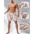 thumbnail image 5 of FEOYA Men Camo Shorts Athletic Male Elastic Drawstring Sports Shorts Workout Sweats Shorts Gym Trunks Tennis Hiking Activewear Basketball Shorts Running Camouflage Shorts with Pockets S Brown, 5 of 7