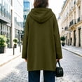 thumbnail image 6 of Fashion Hoodies for Women Plus Size Long Hooded Sweatshirt With Drawstring Side Placket Large Pocket Loose Long Sleeved Casual, 6 of 8
