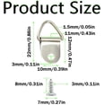 thumbnail image 2 of 100Pcs Picture Hanger Hooks 22mm Small D Ring Single Hole Picture Hangers Triangular Ring Picture Frame Hooks for Hanging Artwork Home Decoration (Silver/XK-SJ), 2 of 6