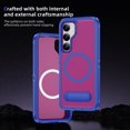 thumbnail image 2 of for Samsung S24 Case,Dual Layer With Kickstand Compatible For MagSafe,Military Shockproof Matte PC with Soft Edges Phone Cover For Galaxy S24 6.2"(Rose Blue), 2 of 8