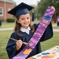 thumbnail image 6 of FENGGHAO Graduation Shoulder Strap Ceremony Ribbon Sash Adult Graduation Cape 60 Inch Pure Color Awarding Ribbon for Men Women Black, 6 of 7