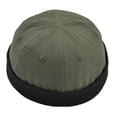 thumbnail image 5 of 2x Mens Unique Street Casual Docker Hat Solid Brimless Hook & Loop, 5 of 6