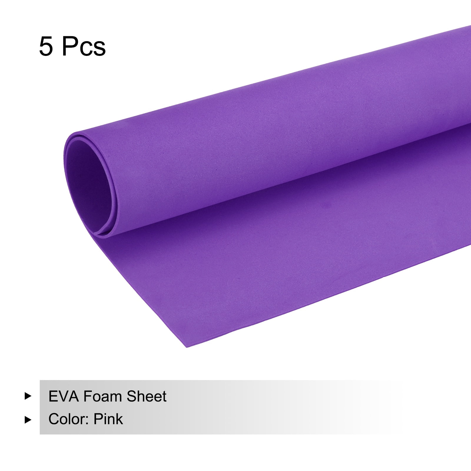 Uxcell EVA Foam Sheets Dark Purple 19.7 Inch x 19.7 Inch 2mm Thick Crafts Foam Sheets for Costumes, Arts and Crafts Projects Pack of 5