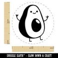 thumbnail image 2 of Friendly Avocado Buddy Self-Inking Rubber Stamp Ink Stamper - Pink Ink - Medium 1 Inch, 2 of 7