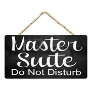 Master Bedroom Wooden Hanging Sign 12X6 In Wall Plaque Decor