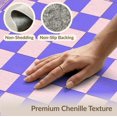 thumbnail image 6 of ODIKA 8'x10' Washable Area Rug Pink Purple Alternating Checkerboard Traditional Detail Print for Dining Room, Large Office, Lounge, Non-Slip Chair-Friendly Mat, 6 of 7