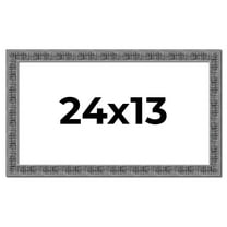24x13 Frame Silver Black Rustic Sonoma Solid Wood Picture Frame | 1.5 Inch Moulding Width |