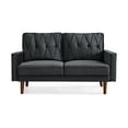 thumbnail image 4 of US Pride Furniture Tufted Cushion Back 57.5 Wide Loveseat-Black, 4 of 5