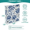 thumbnail image 3 of Three Ring Binder Blue and White Flowers 1.5 Inch Round Binder D-Rings for Office Supplies and More, 3 of 10