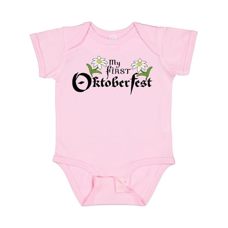 

Inktastic My First Oktoberfest with Edelweiss Flowers Boys or Girls Baby Bodysuit