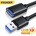 thumbnail image 2 of Essager-Cable de extensión USB 3,0 2,0, Extensor macho a hembra para Smart TV, PS4, Xbox One, portátil, USB 3,0, 2 of 5