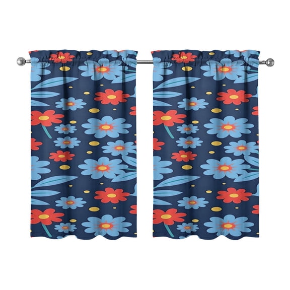 Paisley Design Kitchen Curtains - Vintage Tier Cafe Curtains for Bathroom Living RV Rod Pocket Window Drapes 36 Inch 2 Panels Set 28"x36" Window Treatment Tiers