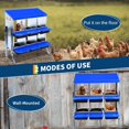 thumbnail image 4 of Eastvita Blue 6-Hole Metal Chicken Nesting Box with Legs, 4 of 7