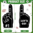 thumbnail image 2 of Miniventilador de béisbol Foam Finger Sinmoe, 24 unidades, color negro, 2 of 7