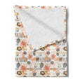 thumbnail image 2 of Cartoon Soft Flannel Fleece Throw Blanket, Simplistic Pastel Toned Flowers and Stripes Clouds Playroom Children, Cozy Plush for Indoor and Outdoor Use, 50" x 70", Multicolor, by Ambesonne, 2 of 5
