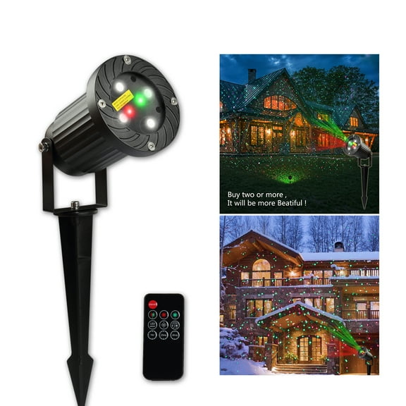 Waterproof IP65 Outdoor Garden Lawn Laser Light Projector Spotlight Yard lights Decoration Moving Red Green White 12 Patterns Multi-Function RF Control landscape Christmas  Halloween Wedding