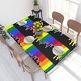 thumbnail image 2 of Table Cover Rectangular Waterproof Oil-Proof Gay Pride Plaid Tablecloth s 4FT Fit LGBT Table Cloth, 2 of 5