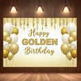 thumbnail image 5 of Golden Glitter Happy Birthday Banner Party Decoration Backdrop for Birthday Parties Photography Props Photo Booth Backgrounds Celebrations, 5 of 7