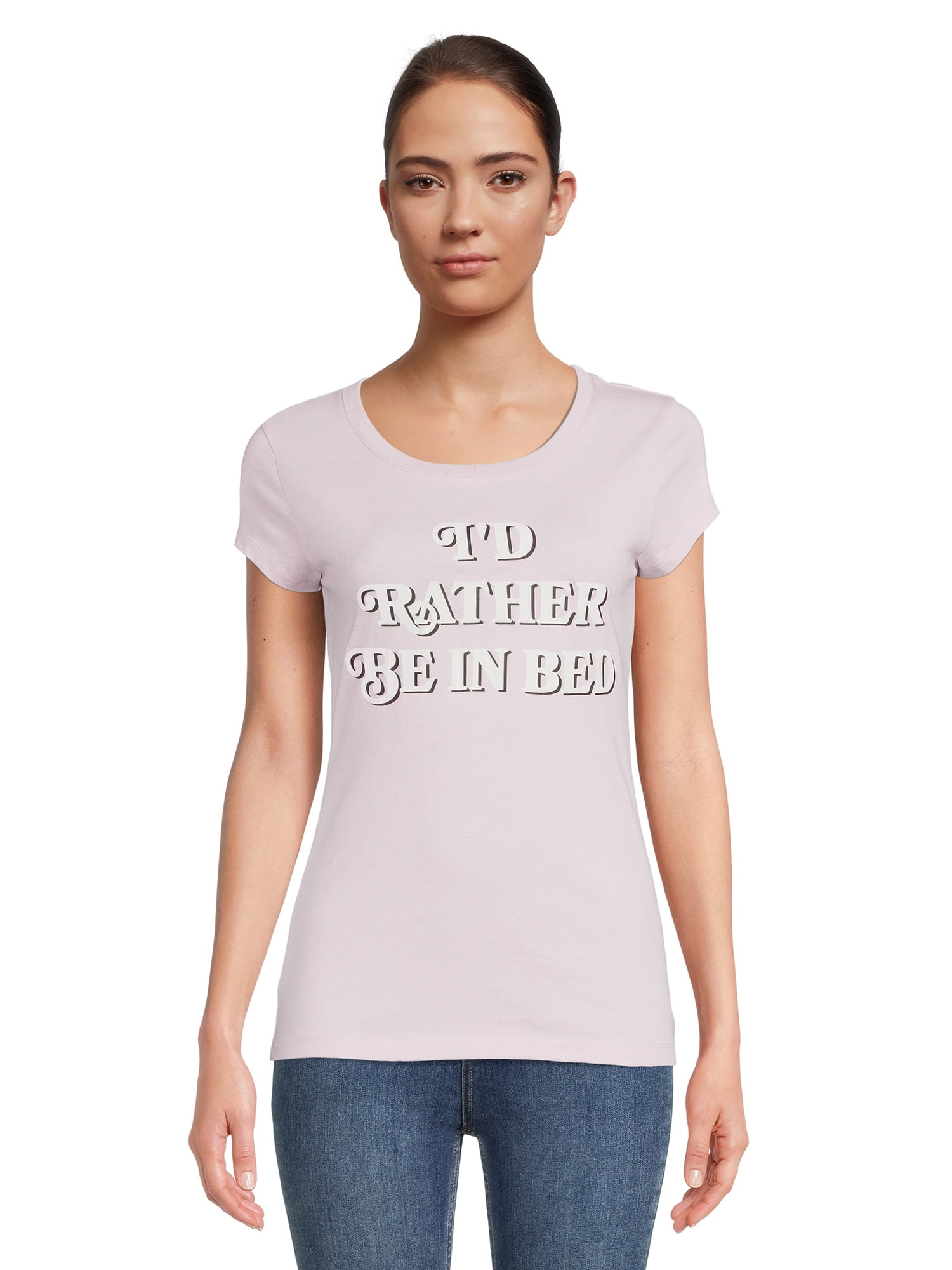 LICENSE Rather In Bed Women's Short Sleeve Tee