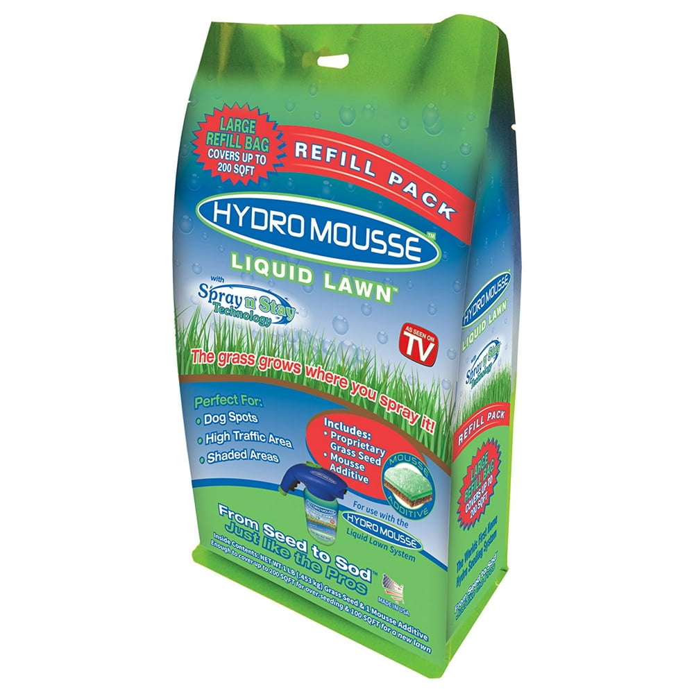 Hydro Mousse The Best Fescue Liquid Grass Seed for Perfectly Green Grass, 1 LB