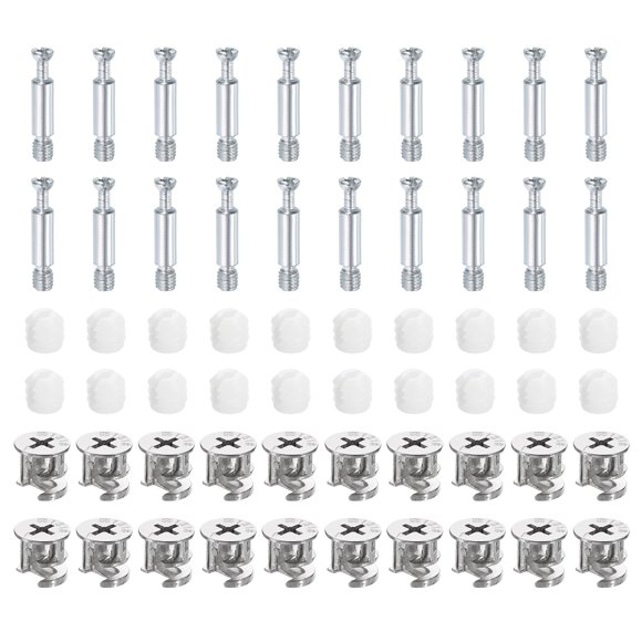 30Ensemble Verrou de Meuble 15x14mm avec Attaches de Tige 5.8x32mm