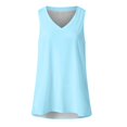 thumbnail image 3 of Vest Tops Women Summer Tank Tops V Neck Sleeveless Camisole Vest Blouse Loose Fit Workout Yoga Shirt Ladies Plus Size Casual Flowy Tunic Blouses Basic Tank Shirts, 3 of 3